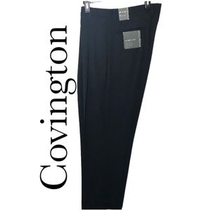 Covington Dk Navy Blue 34 by 32 Pleated Dress Slacks nwt